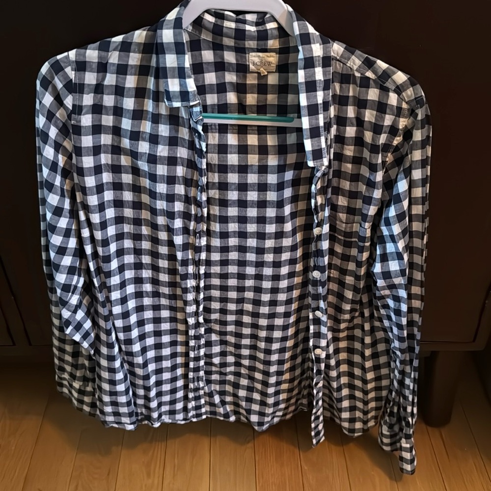 J Crew Long Sleeve Gingham button down